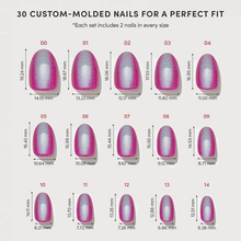 Berry Fizz press-on nail bundle - full set view