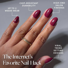 Berry Mood press-on nail design - solid color style detail