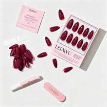 Berry Obsession press-on nails - almond shape, medium length