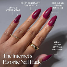 Berry Obsession press-on nail design - solid color style detail