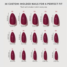 Berry Obsession press-on nail bundle - full set view