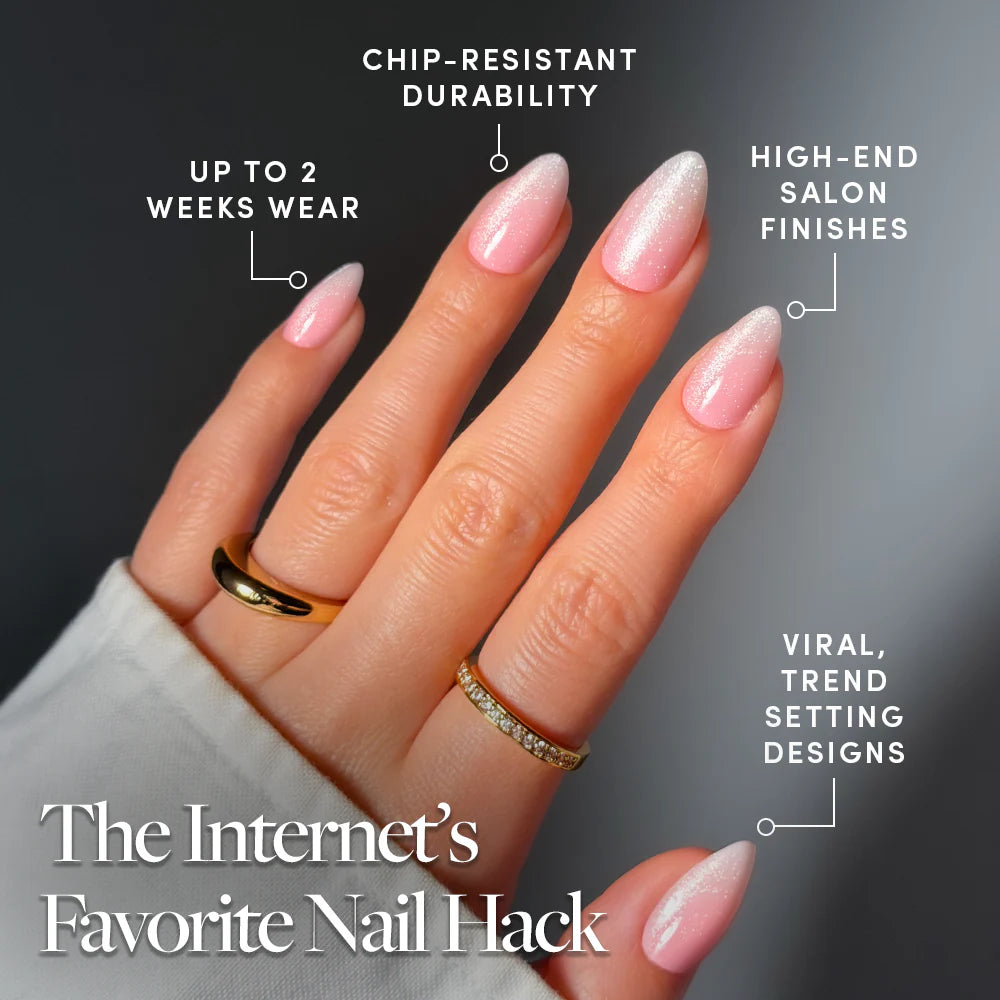 BIG BUNNY ENERGY press-on nail design - solid color style detail