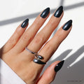 Black Metal press-on nails in black shade