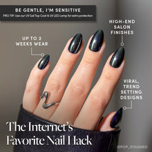 Black Metal press-on nail bundle - full set view
