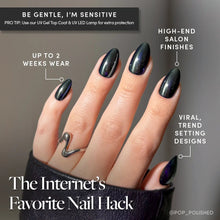 Black Metal press-on nail bundle - full set view
