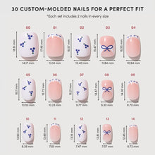 Blue A Kiss press-on nail design - accent nail style detail