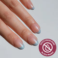 Blue Halo press-on nails in blue shade