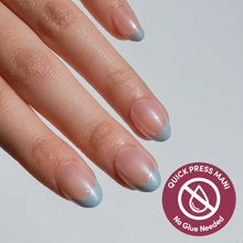 Blue Halo press-on nails in blue shade