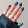 Blue Steel press-on nails in blue shade