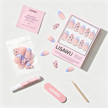 Bluebelle press-on nails - almond shape, short length