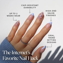 Bluebelle press-on nail design - french tip style detail