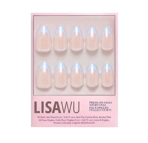 Blueberry Icing press-on nails with glazed finish