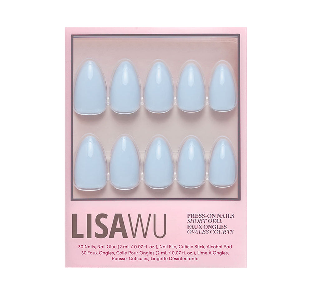 Blueberry Milk press-on nails in blue shade