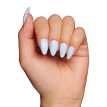 Blueberry Milk press-on nail design - solid color style detail