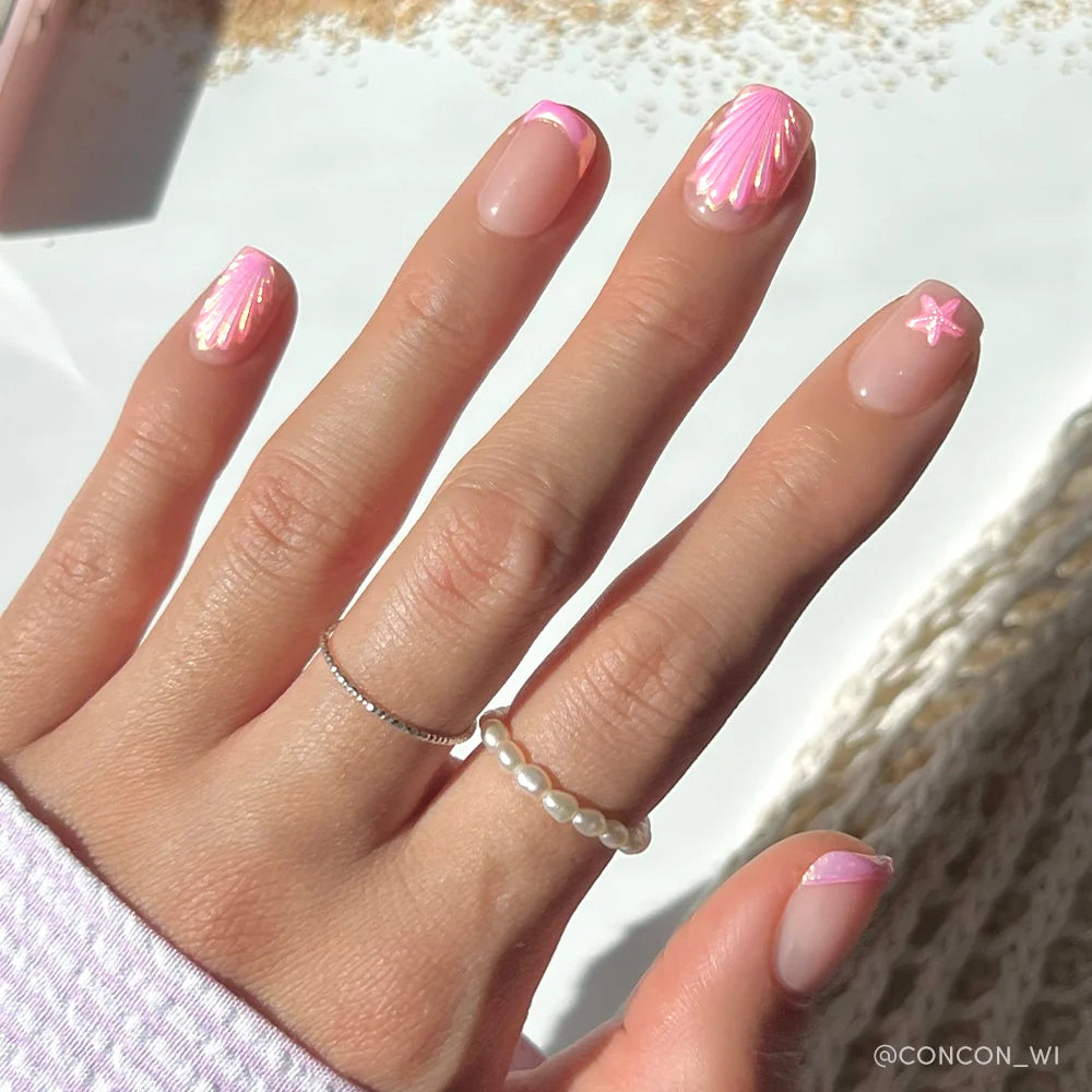 Blush Dunes press-on nails in nude shade