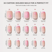 Blush Dunes press-on nail design - 3d style detail