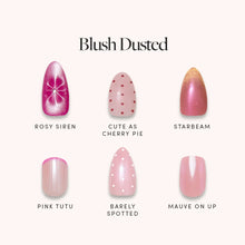 Blush Dusted Spring Edit press-on nail menu display