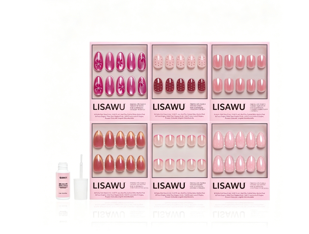 Blush Dusted press-on nails product shot