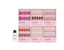 Blush Dusted press-on nails lifestyle view