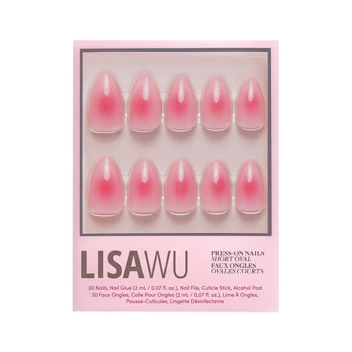 Blushing Aura press-on nails in pink shade
