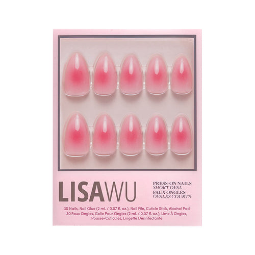 Blushing Aura press-on nails in pink shade