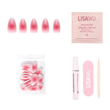 Blushing Aura press-on nails with glossy finish