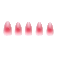 Blushing Aura press-on nail design - ombre style detail