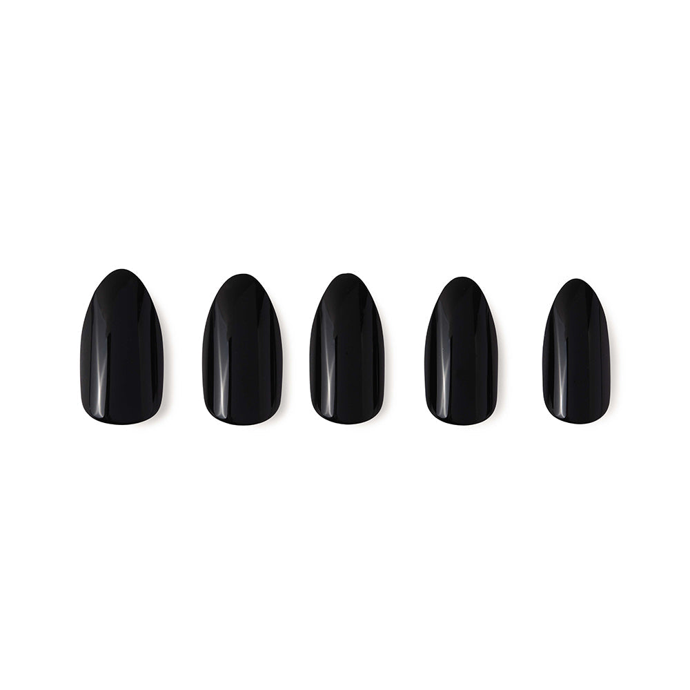 Boba press-on nail design - solid color style detail