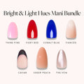 Bright & Light Hues Mani Bundle press-on nails in black shade