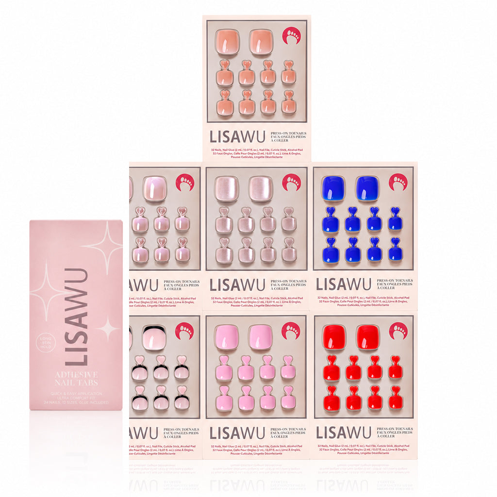 Bright & Light Hues Pedi Bundle press-on nails in nude shade