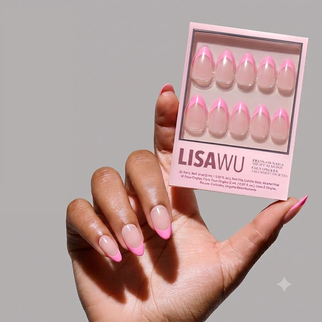 Bubble Gum Glaze press-on nails with glossy finish