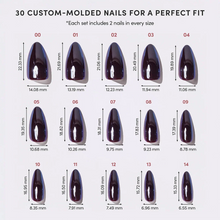 Burgundy Chrome press-on nail design - solid color style detail