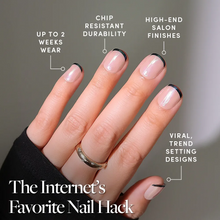 Burnt Miso press-on nails with glazed finish