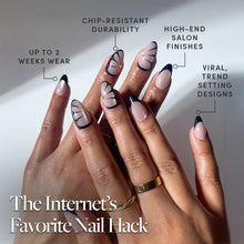 Butterfly Effect press-on nails - almond shape, short length