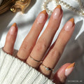 Café Crème press-on nails in brown shade