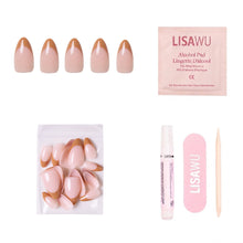 Café Crème press-on nails with glossy finish