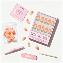 Candy Corn press-on nail set display