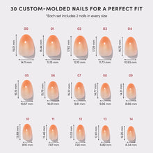 Candy Corn press-on nails in nude shade