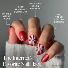 Candy Crush press-on nails - oval shape, short length