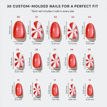 Candy Crush press-on nail design - accent nail style detail