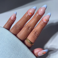 Capri Coast press-on nails in blue shade