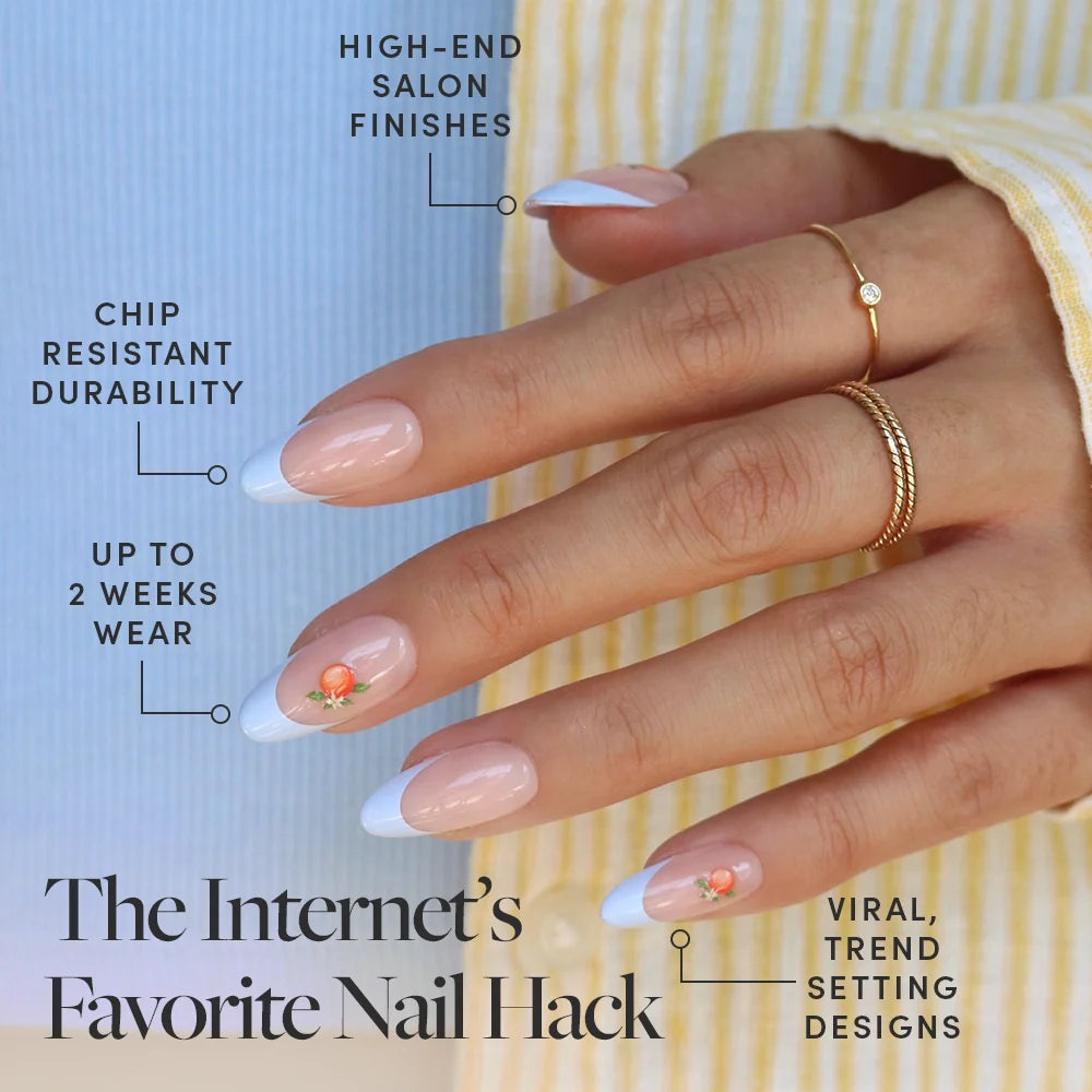 Capri Coast press-on nail design - accent nail style detail