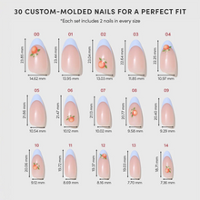 Capri Coast press-on nail design - french tip style detail