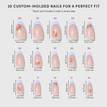 Capri Coast press-on nail design - french tip style detail