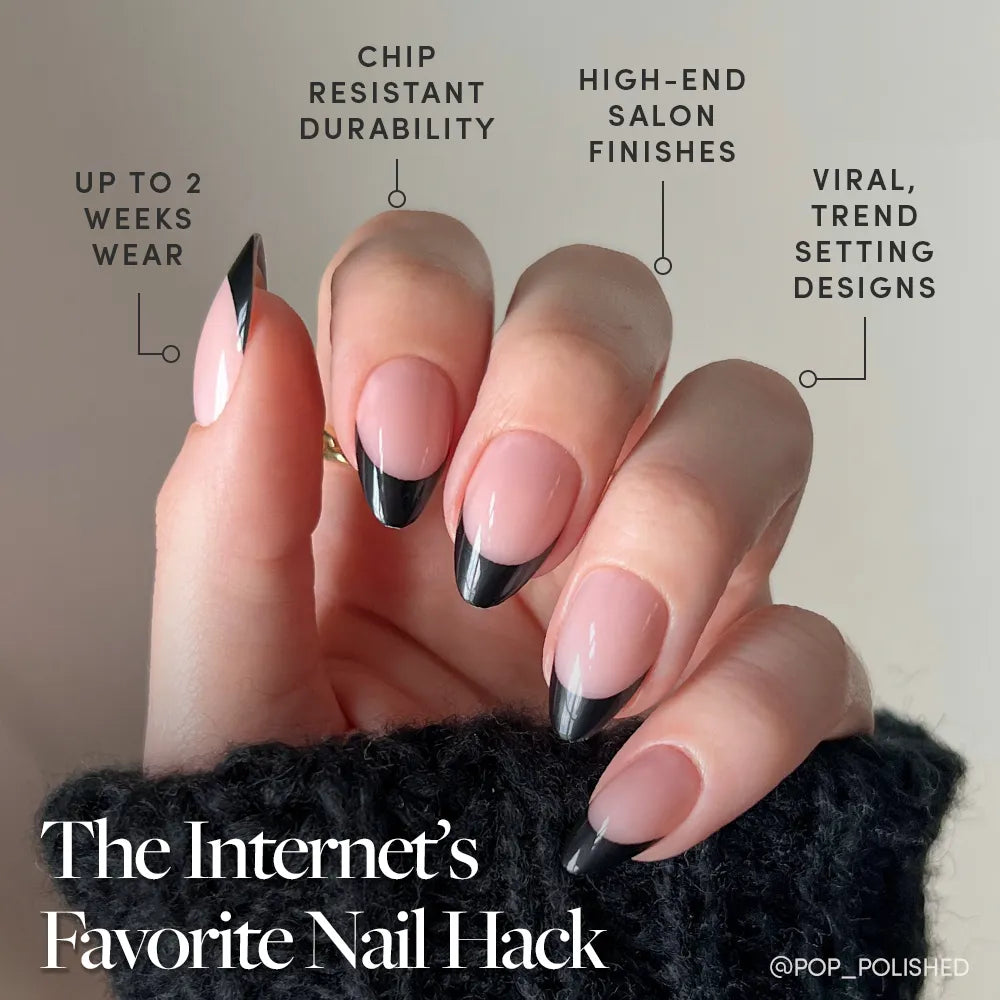 Caviar press-on nail bundle - full set view