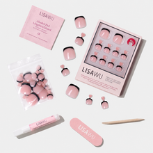 Caviar Toenail press-on nails - natural shape, short length
