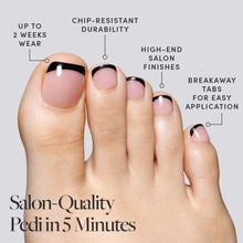 Caviar Toenail press-on nail design - french tip style detail