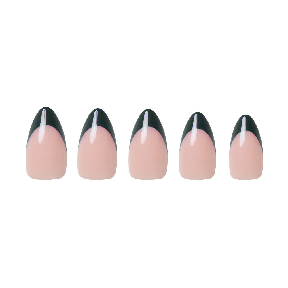Château press-on nail design - french tip style detail