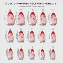 Cherry Bomb press-on nail bundle - full set view