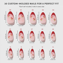 Cherry Bomb press-on nail bundle - full set view